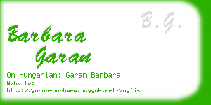 barbara garan business card